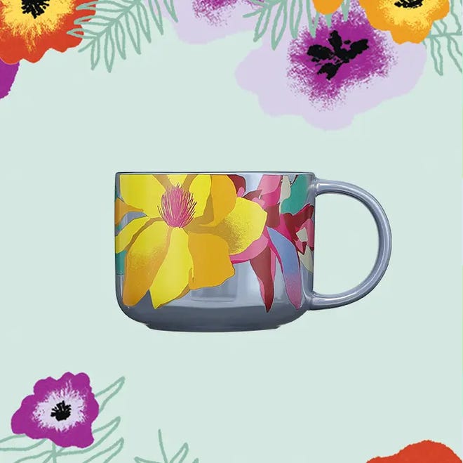 Taza floral exótica